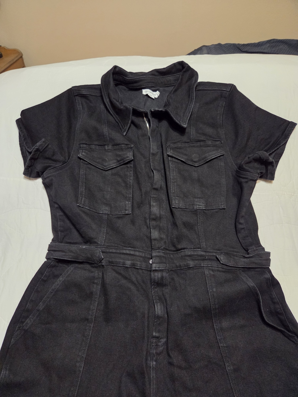Good American Fit For Success Black Denim Jumpsuit - Size 3XL - Picture 2 of 8